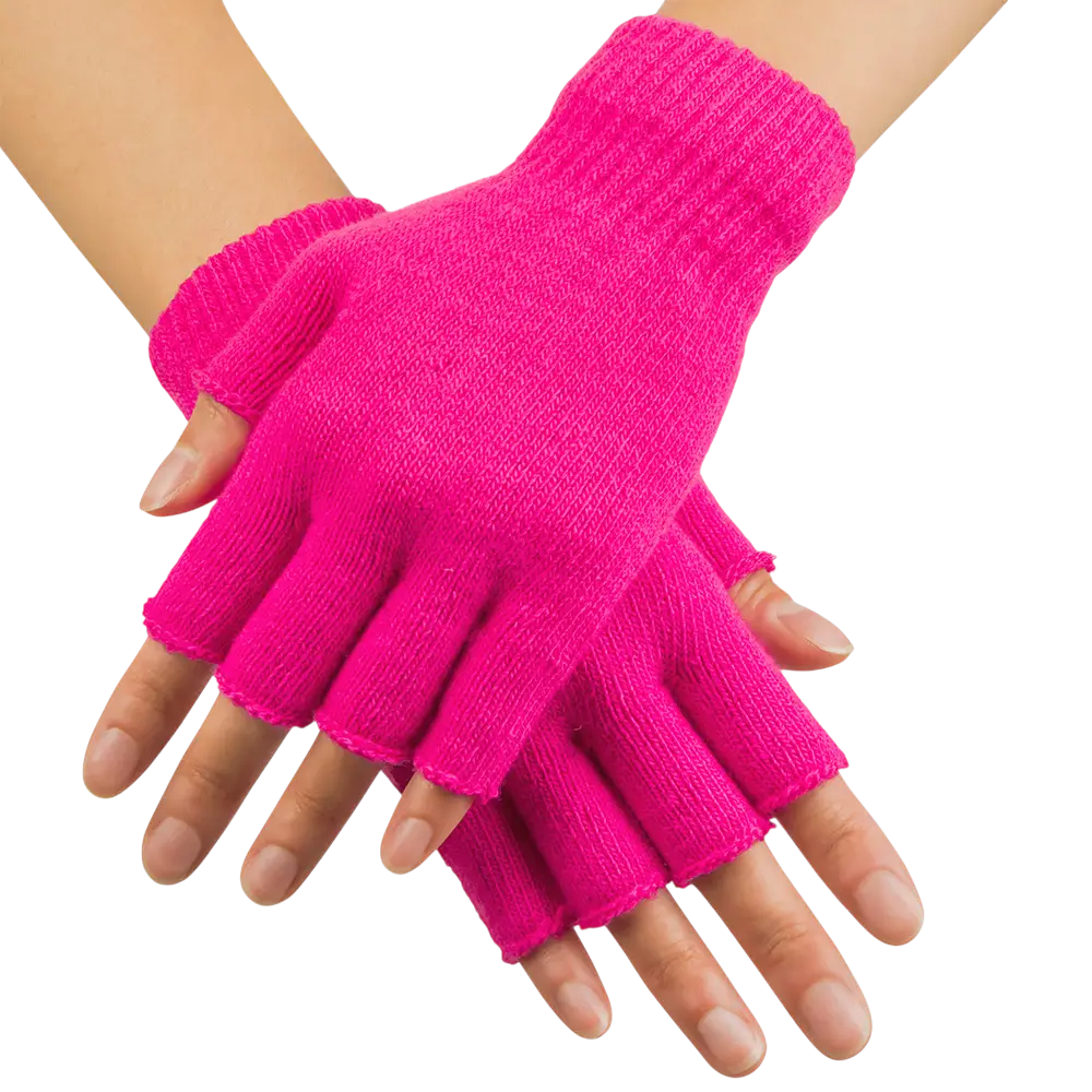Fäustling Neonpink Wolle