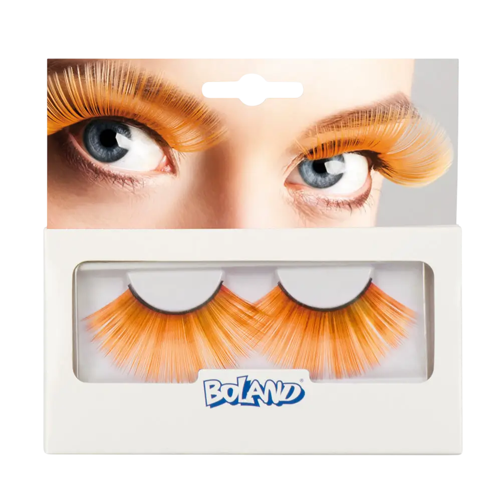 Orange fluoreszierende falsche Wimpern