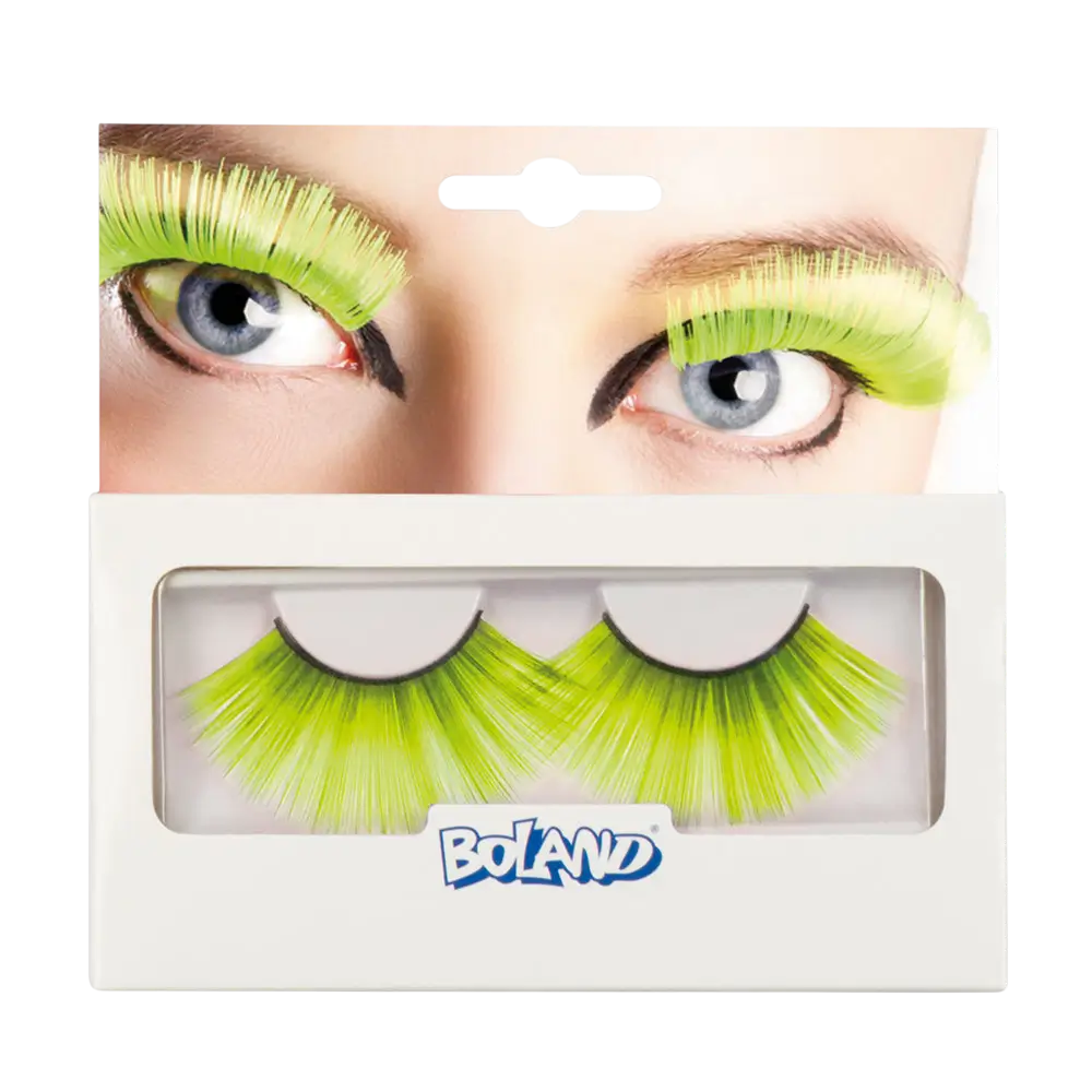 Falsche Wimpern fluoreszierend gelb