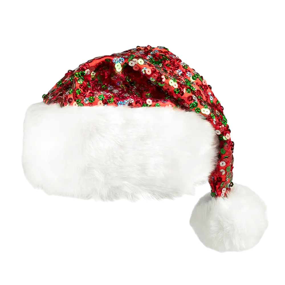 Weihnachtsmütze bunte Pailletten