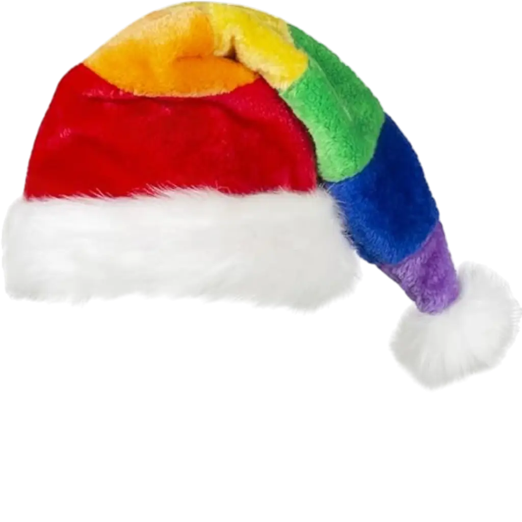 Regenbogen-Weihnachtsmütze