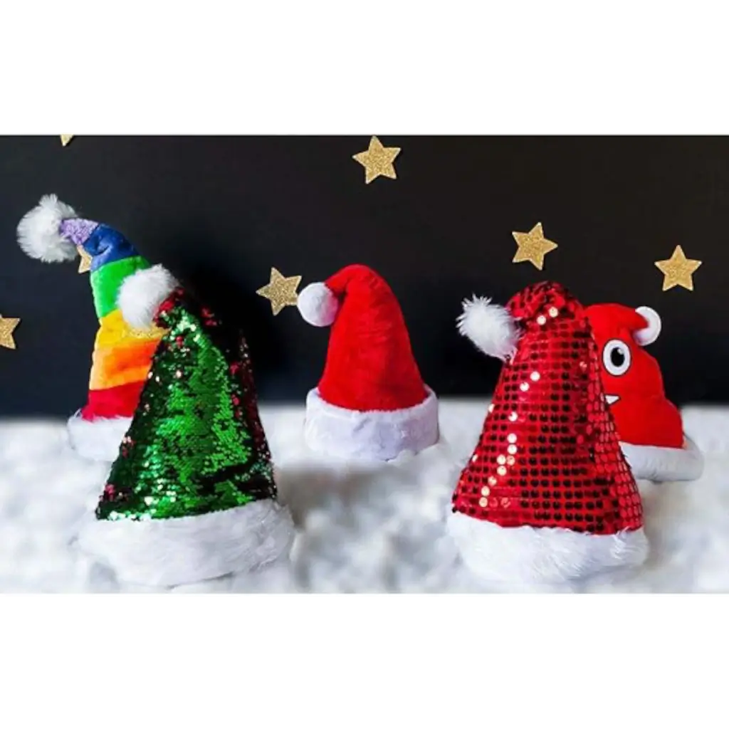 Regenbogen-Weihnachtsmütze
