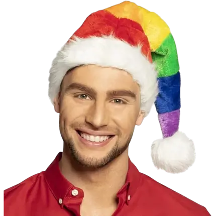 Regenbogen-Weihnachtsmütze