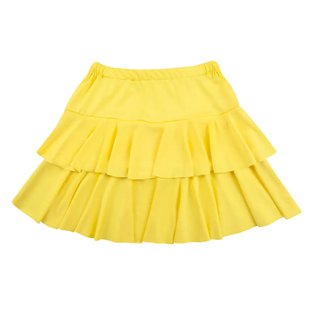 Minirock Ruffles neongelb