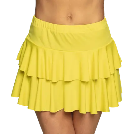 Minirock Ruffles neongelb