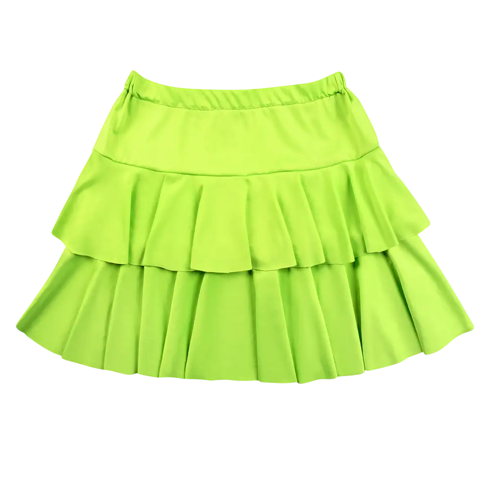 Minirock Ruffles neongrün