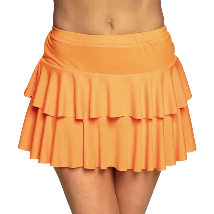 Minirock Ruffles neonorange