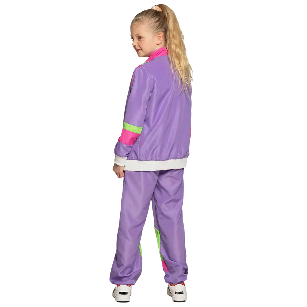 Kinder Retro-Trainingsanzug Neon Lila - 7-9 Jahre