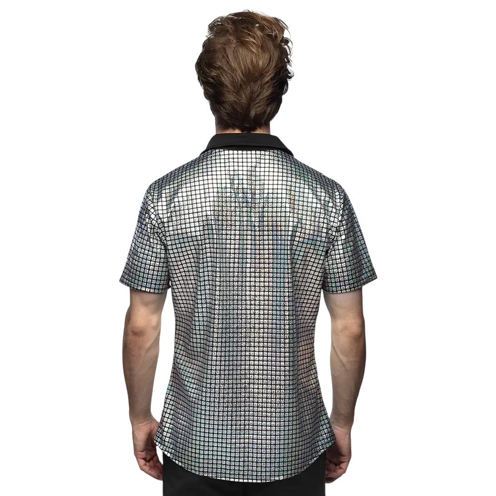 Disco Diamond Shirt Silber - M