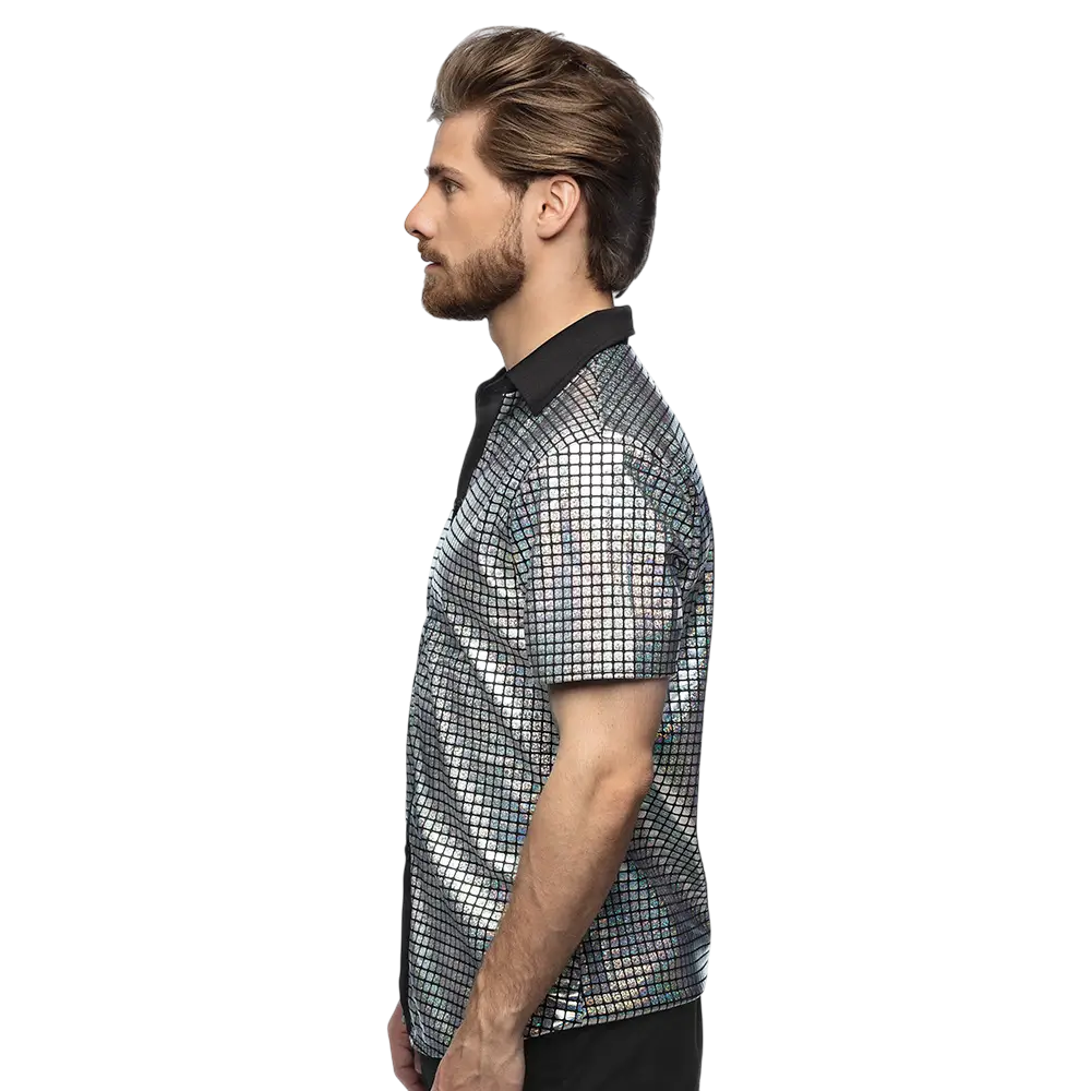 Disco Diamond Shirt Silber - XL