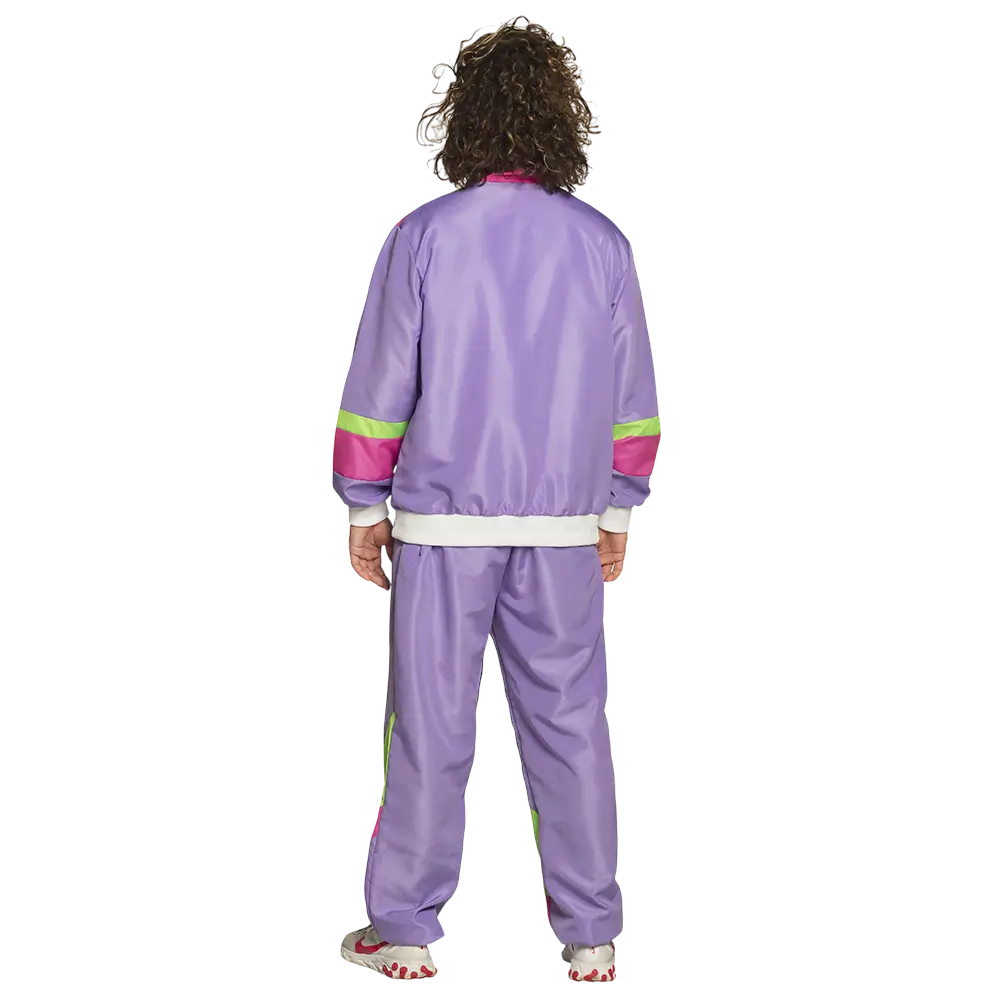 Retro-Trainingsanzug neonviolett Mann - XL