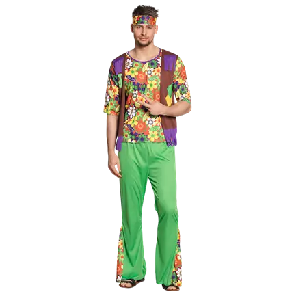 Hippie-Kostüm Blumen Mann