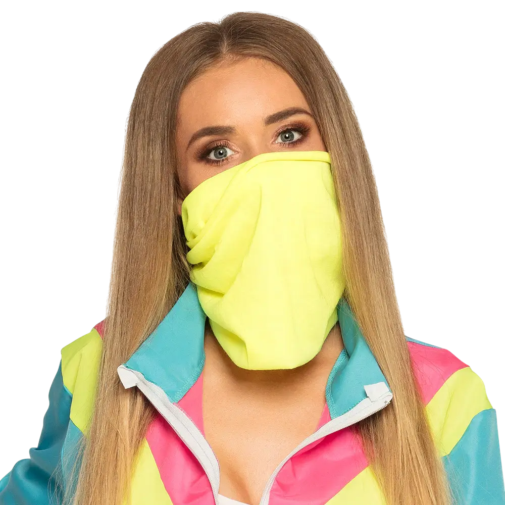 Retro-Trainingsanzug Frau Neonblau - M