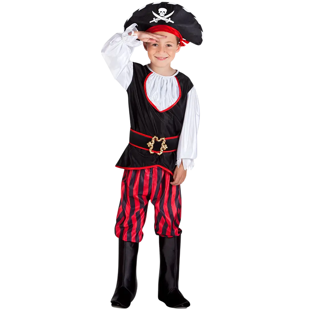 Piratenkostüm mit Totenkopf, Jungen - 7-9 Jahre