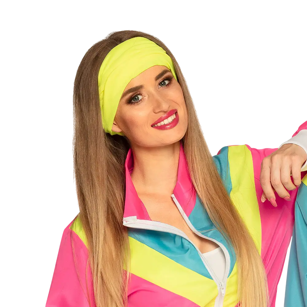 Retro-Trainingsanzug Neon Rosa Frau - S