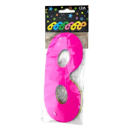 6 Wölfe aus Karton FLUO COLOR