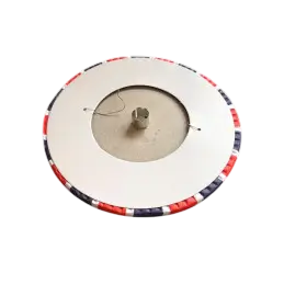 12 Dreifarbige Lampions aus Papier blau weiß rot - 16 cm