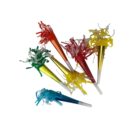 Metallisierte Party-Trompete (x6)