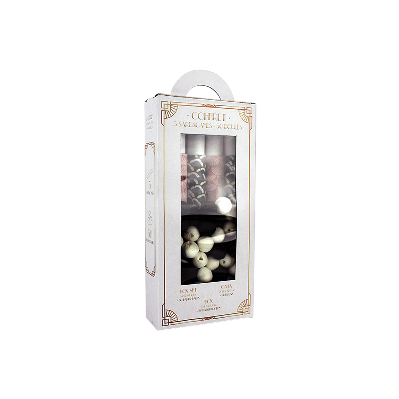 ART DECO SCHWARZ Box mit 5 Sarbacane + 50 Kugeln