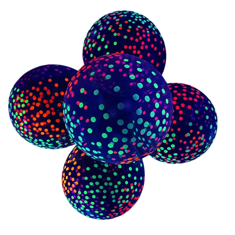 10 Latexballons 30 cm Fluo Neon UV Neonfarben reagierend Schwarzlicht