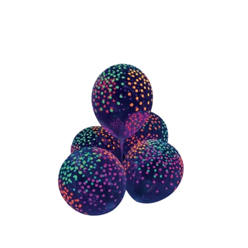 10 Latexballons 30 cm Fluo Neon UV Neonfarben reagierend Schwarzlicht