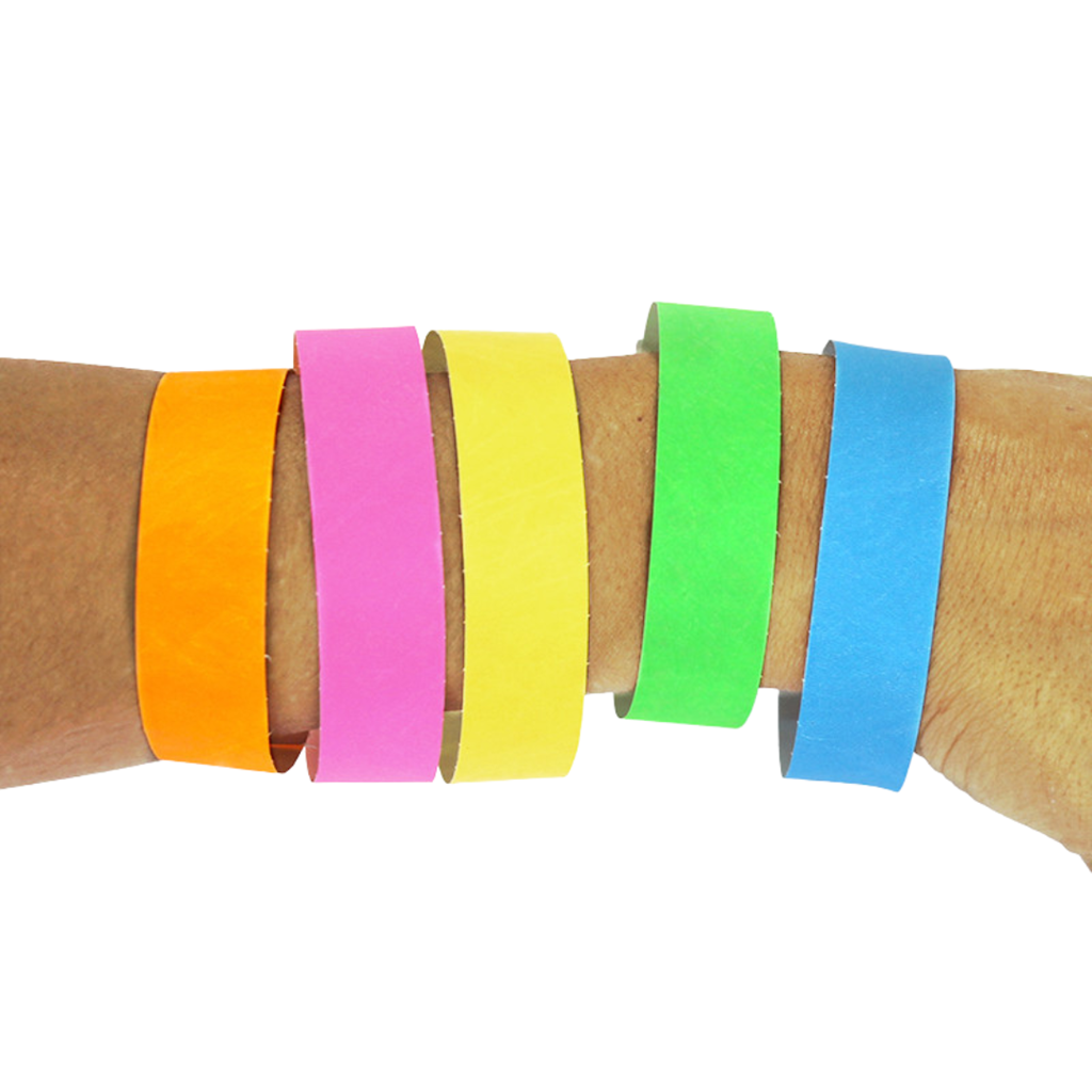 50 Identifikationsarmbänder Papier Mix-Farben - unzerreißbar