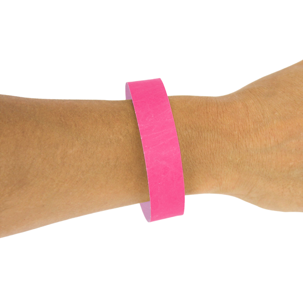50 Identifikationsarmbänder aus Papier ROSA - unzerreißbar