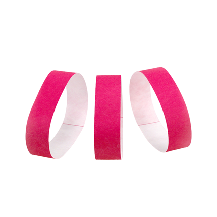 50 Identifikationsarmbänder aus Papier ROSA - unzerreißbar