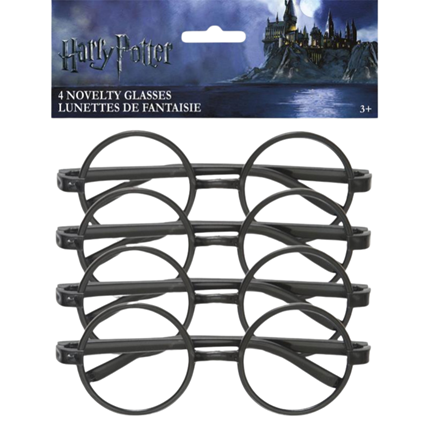 4 Paar runde Harry-Potter-Brillen