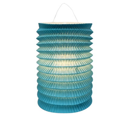 12 Papierlampions blau - 16 cm