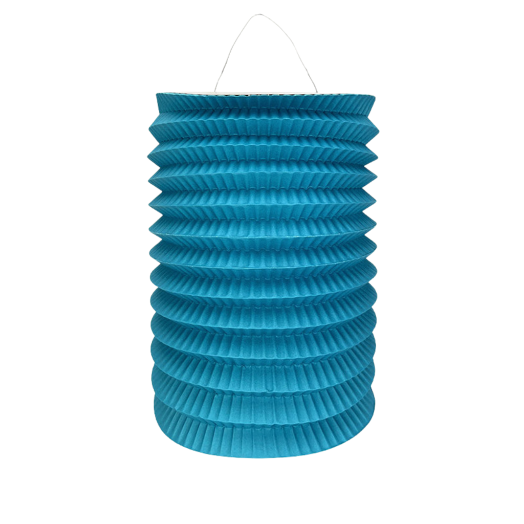12 Papierlampions blau - 16 cm