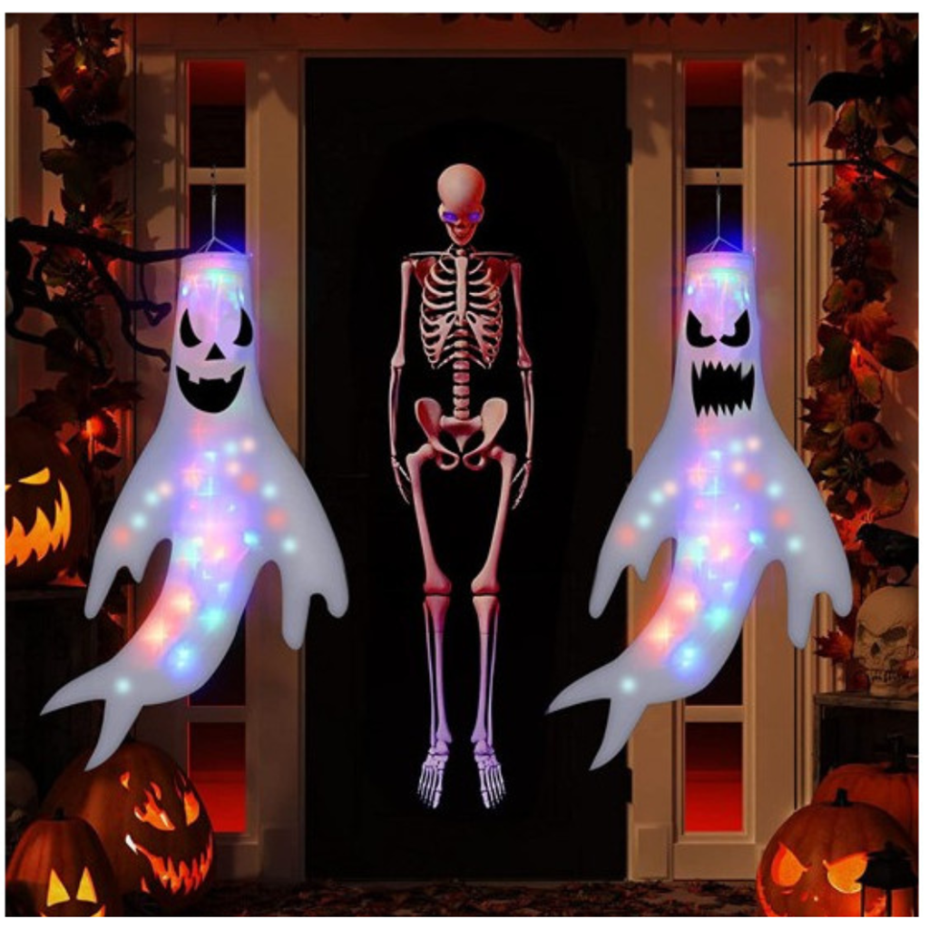 LED-Phantom zum Aufhängen 120 x 63 cm 2 sortierte Designs inkl. Batterien
