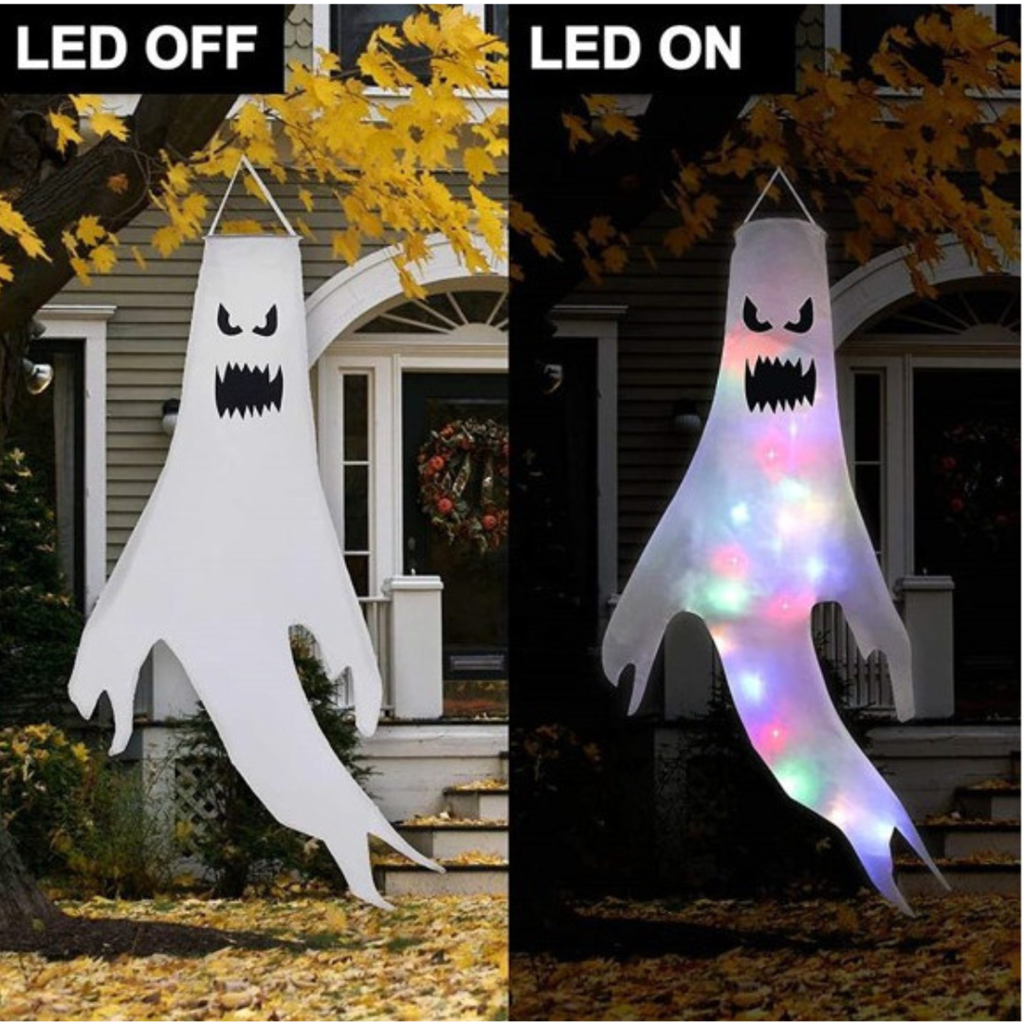 LED-Phantom zum Aufhängen 120 x 63 cm 2 sortierte Designs inkl. Batterien