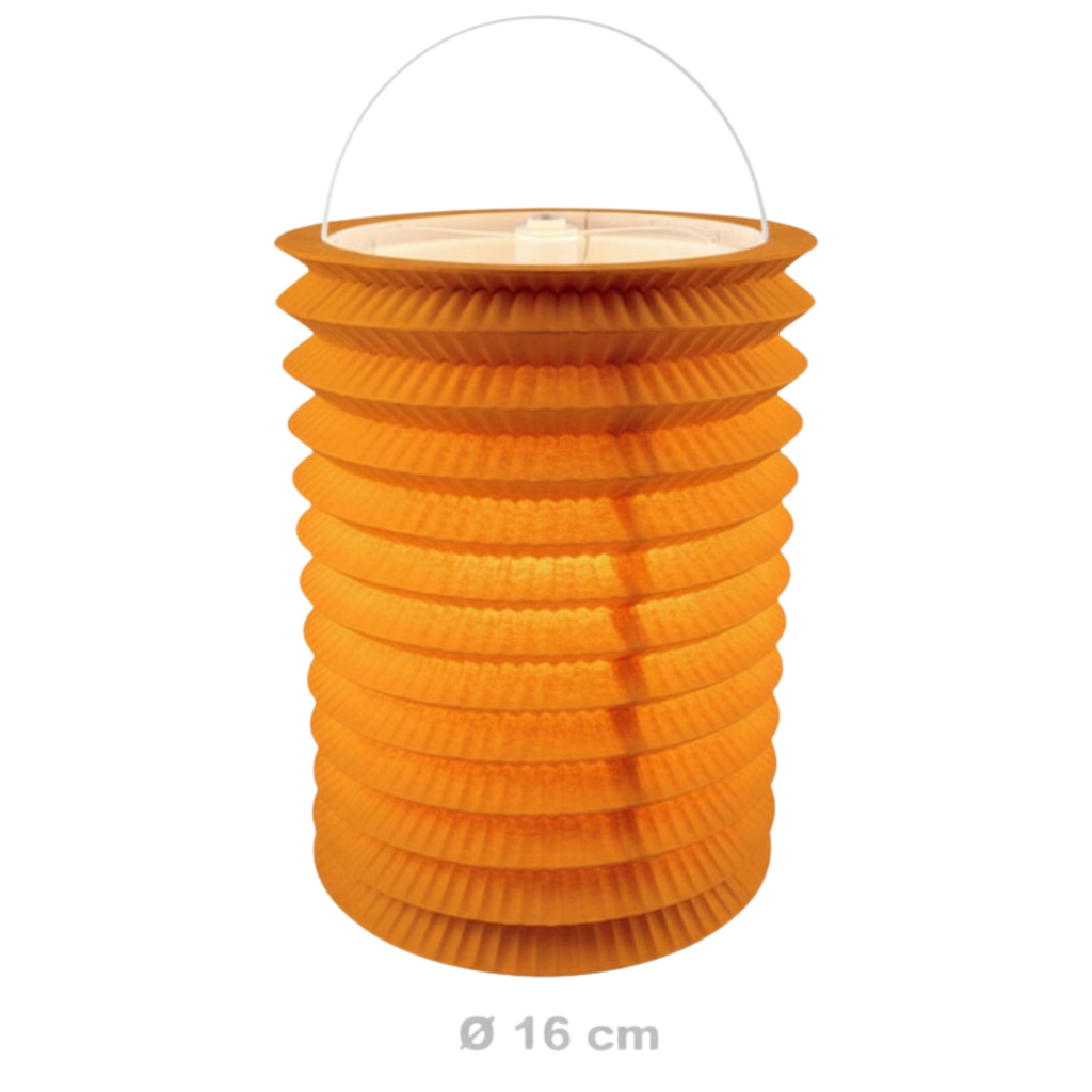 12 Papierlampions orange - 16 cm