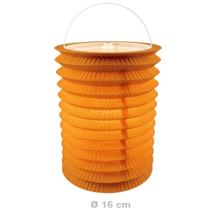 12 Papierlampions orange - 16 cm