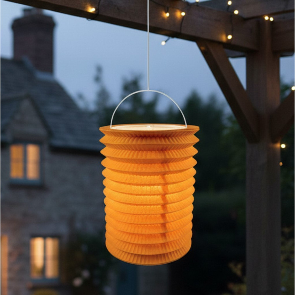 12 Papierlampions orange - 16 cm