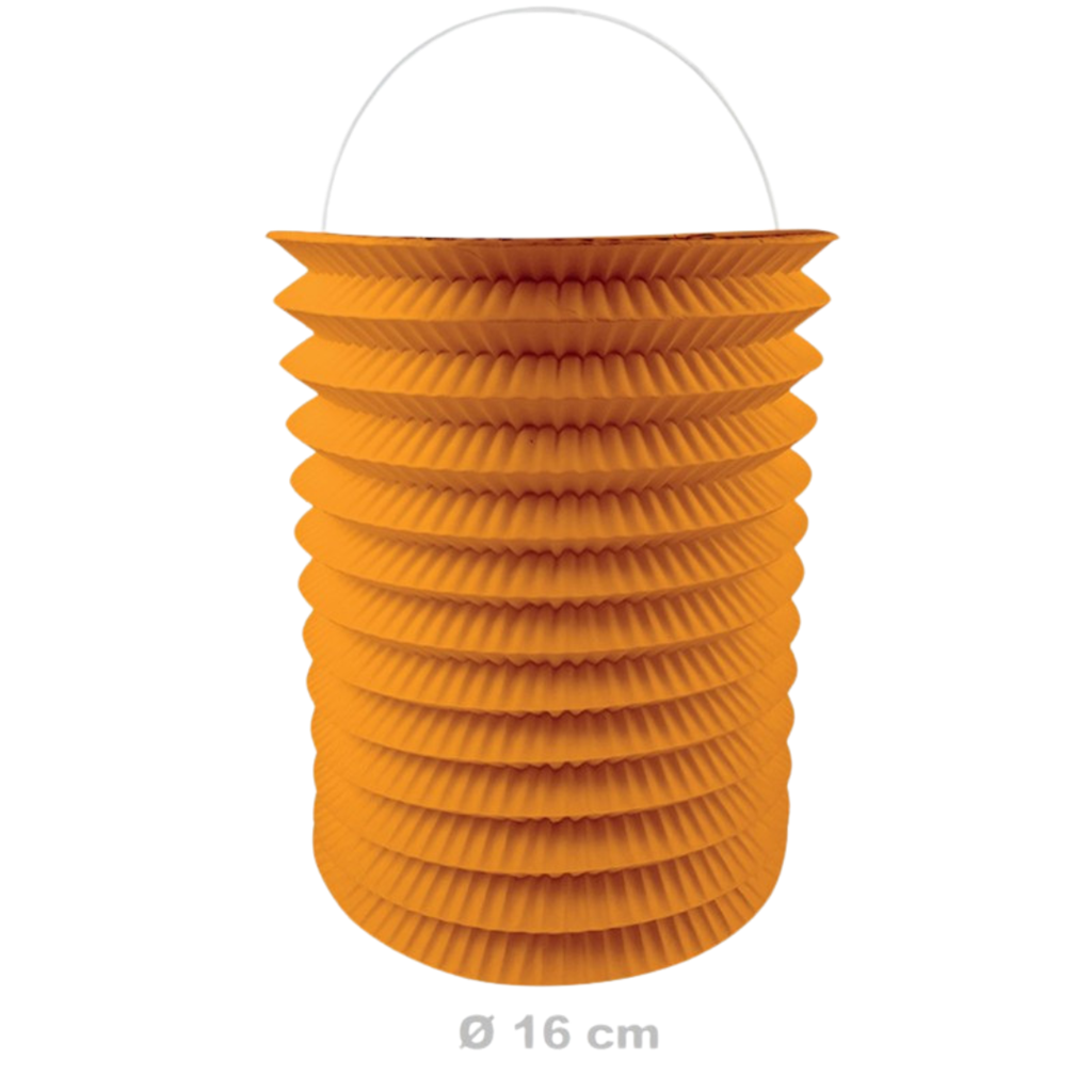 12 Papierlampions orange - 16 cm