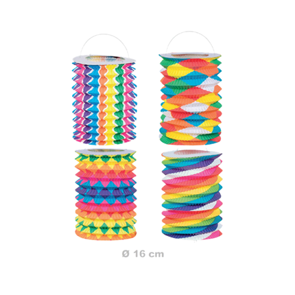 12 bunte Papierlampions