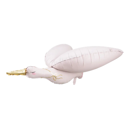 Aluminiumballon Storch, 103 x 60 cm, knallpink