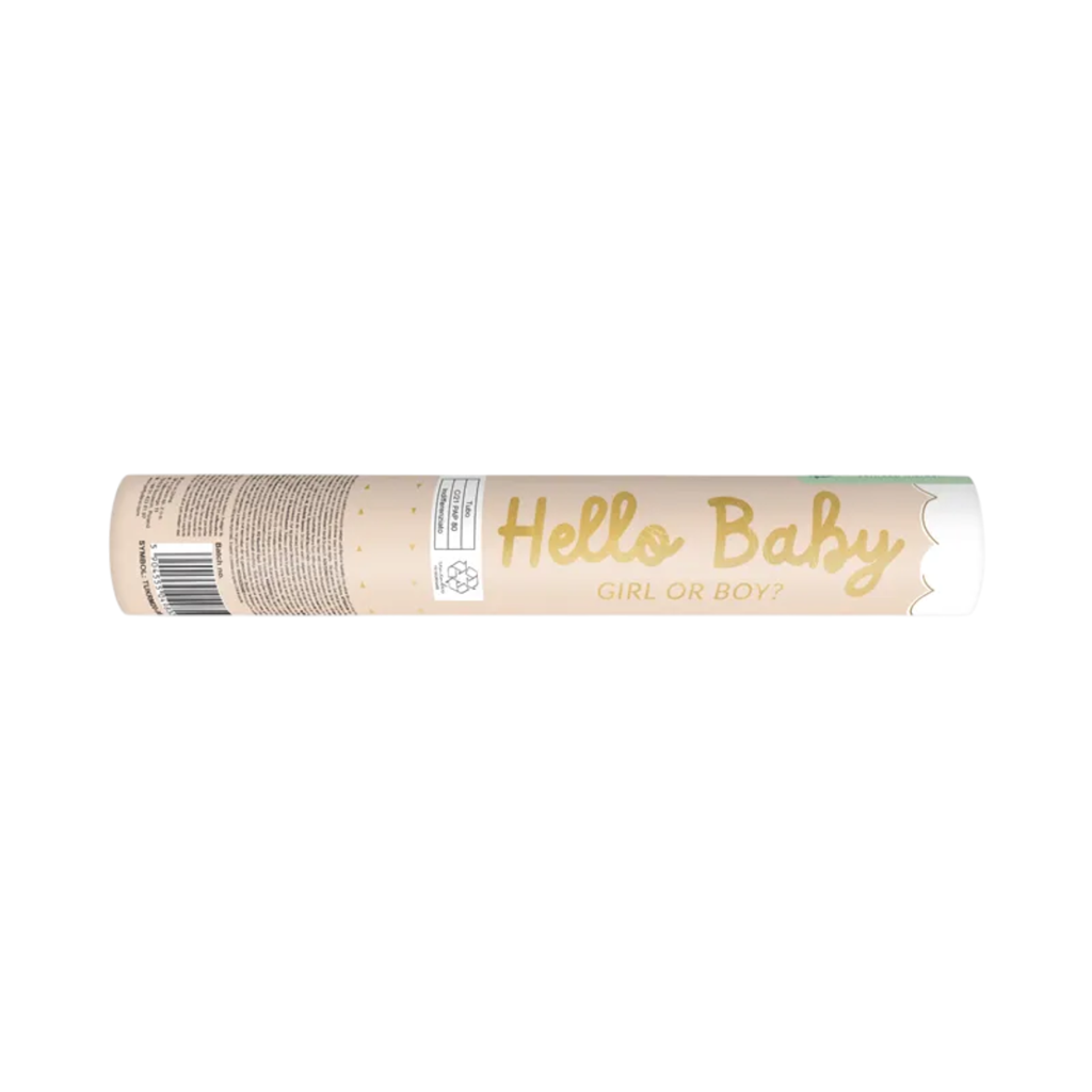 Konfettikanone Gender Reveal mit Schmetterlingen Rosen 20 cm