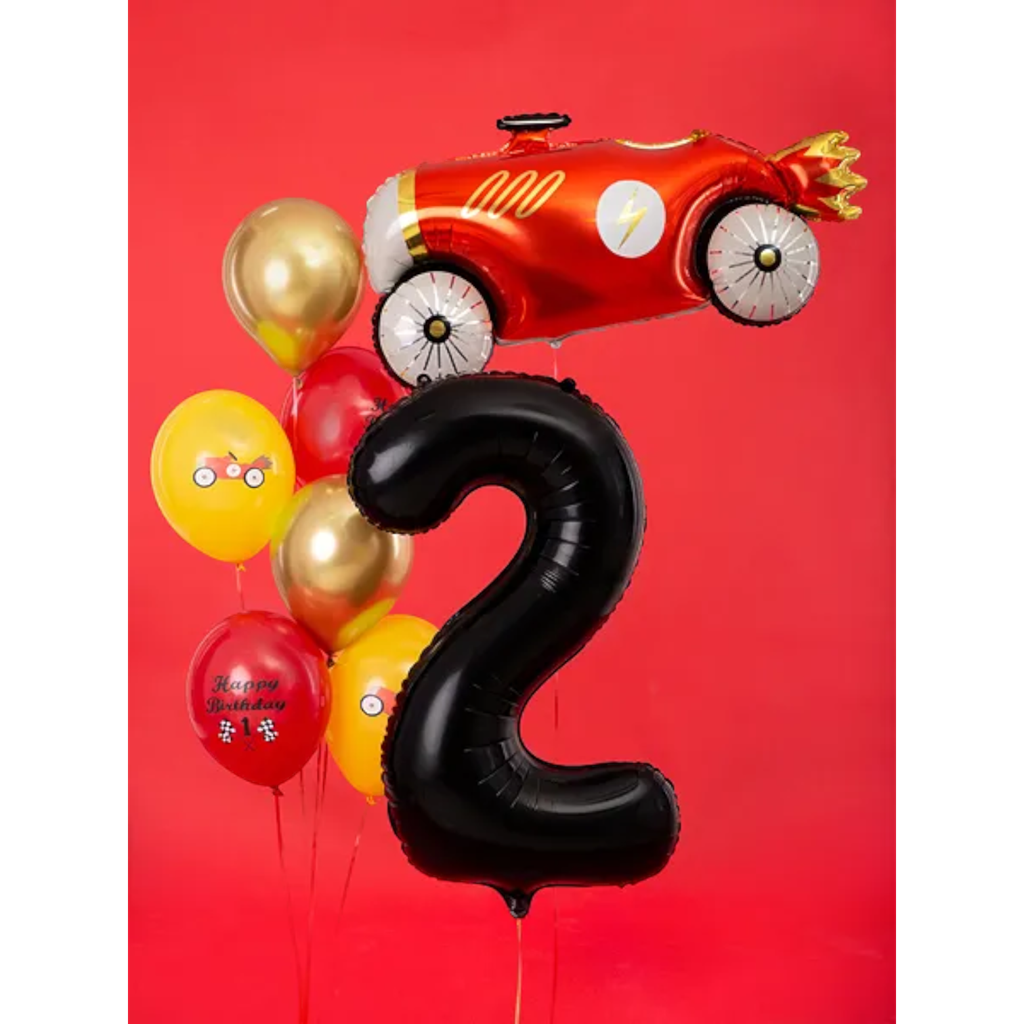 Ball Chiffre ''2'', Alu, 86cm, schwarz