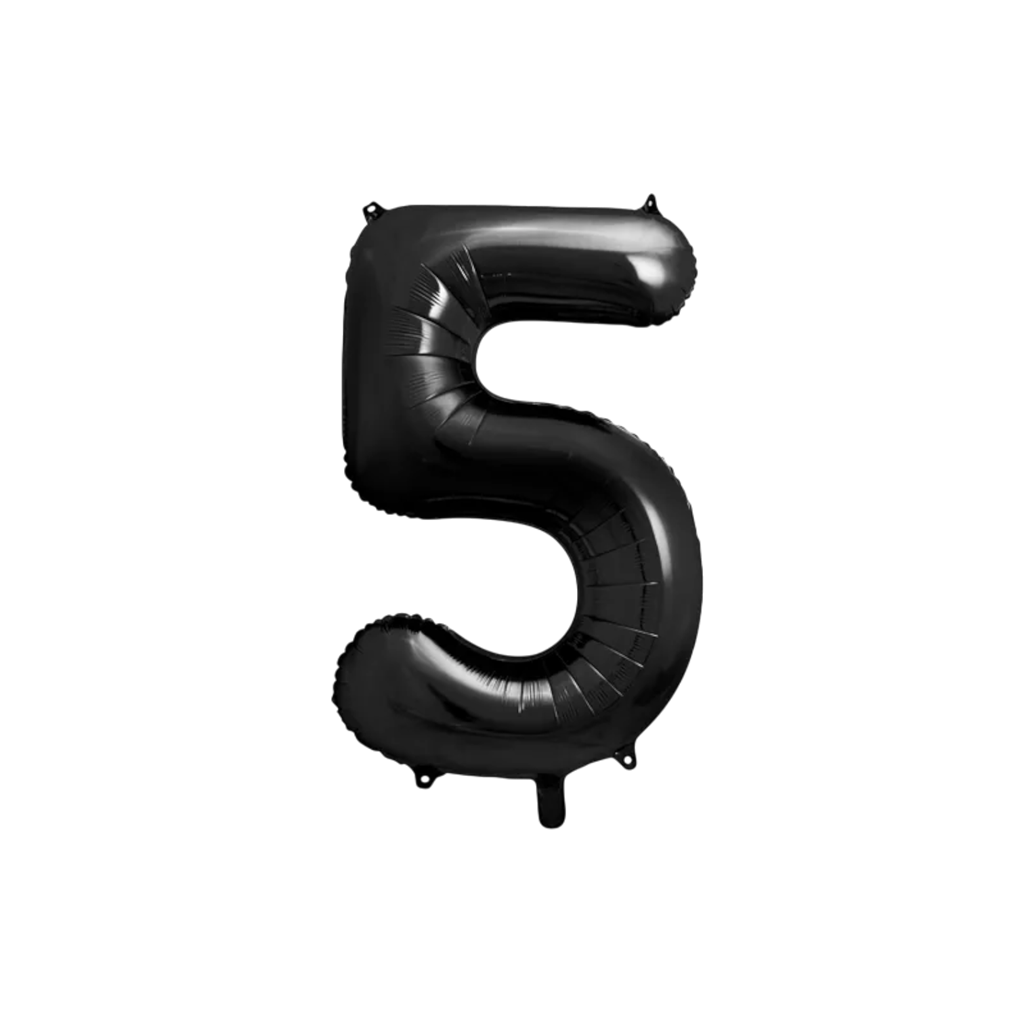 Ball Chiffre ''5'', Alu, 86cm, schwarz