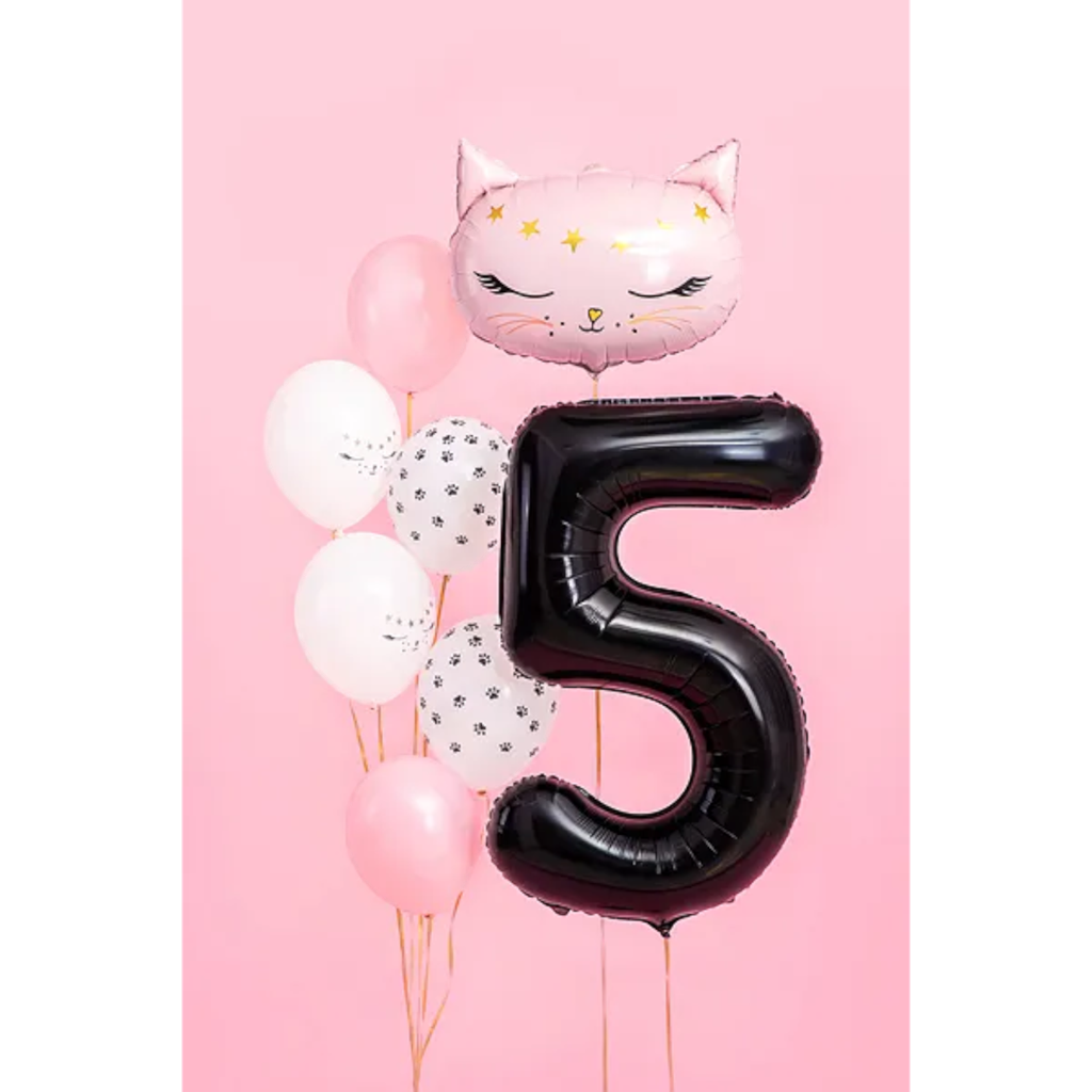 Ball Chiffre ''5'', Alu, 86cm, schwarz