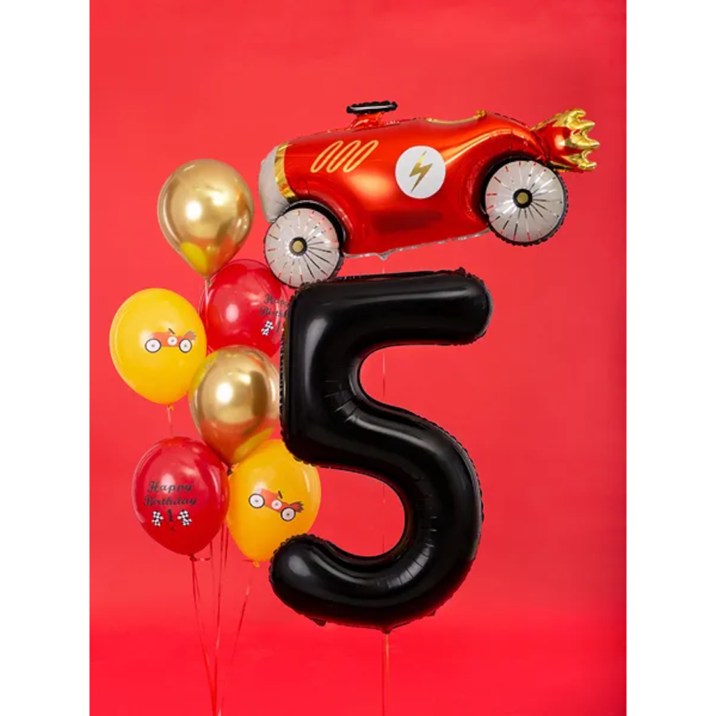 Ball Chiffre ''5'', Alu, 86cm, schwarz