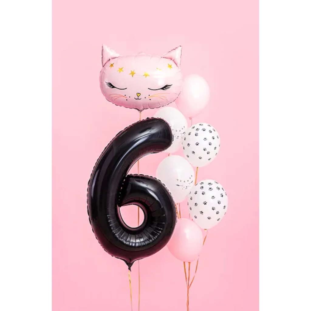 Ball Chiffre ''6'', Alu, 86cm, schwarz