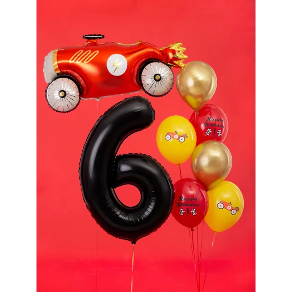 Ball Chiffre ''6'', Alu, 86cm, schwarz