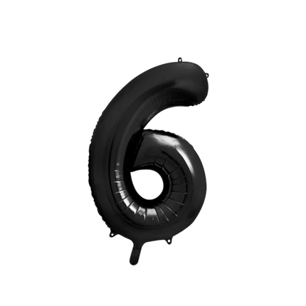 Ball Chiffre ''6'', Alu, 86cm, schwarz