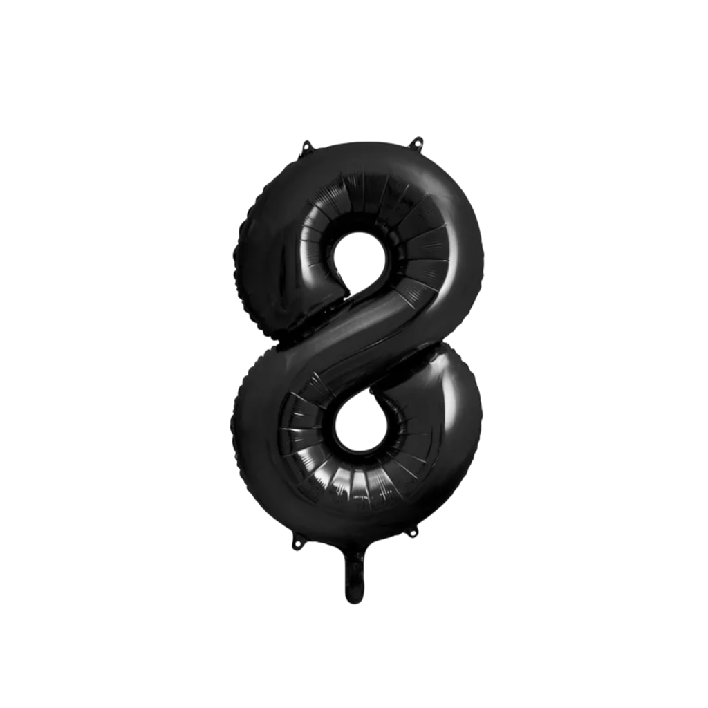 Ball Chiffre ''8'', Alu, 86cm, schwarz