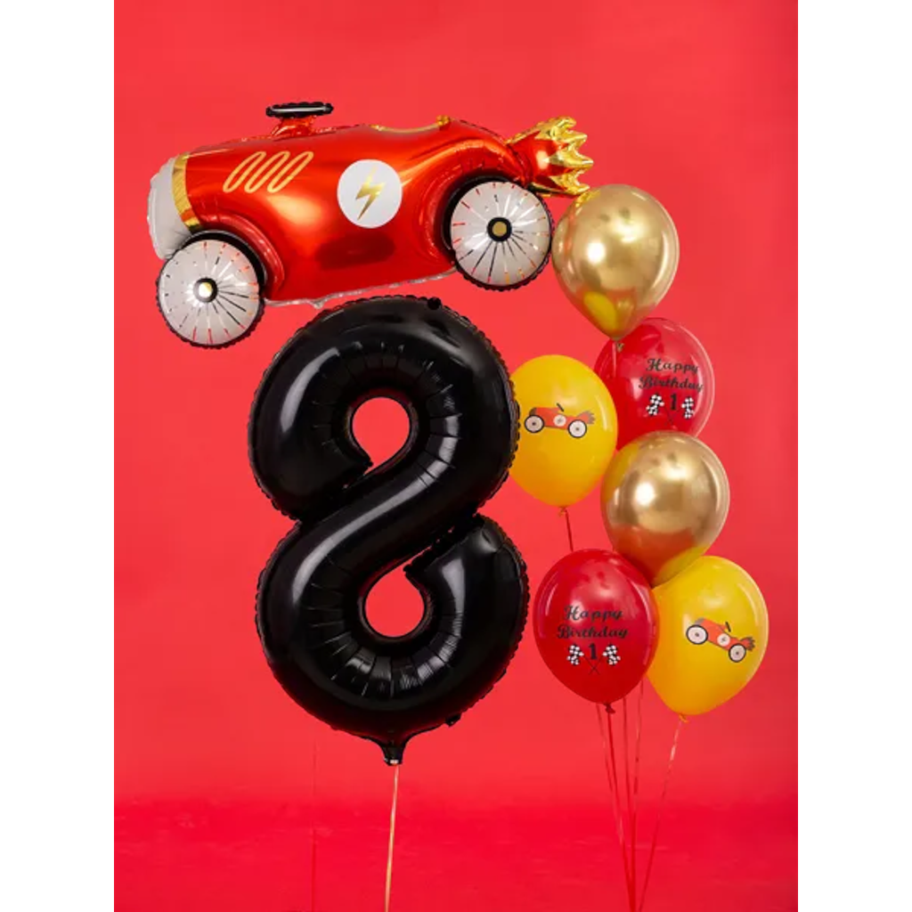 Ball Chiffre ''8'', Alu, 86cm, schwarz