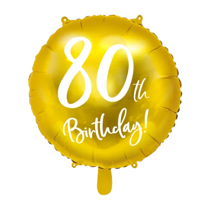 Goldener Geburtstagsballon 80 Jahre